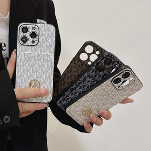 MK Card Bag Gold Logo iPhone Case - Bestocase
