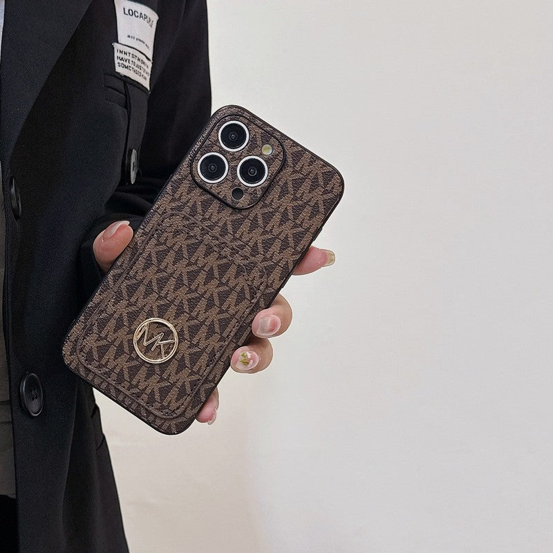 MK Card Bag Gold Logo iPhone Case - Bestocase