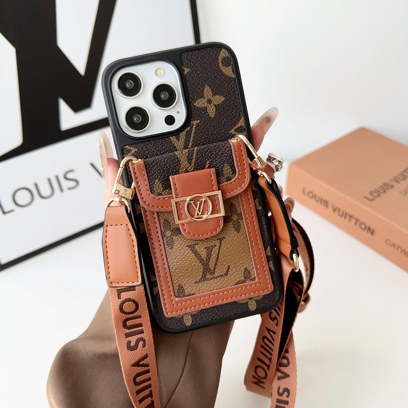 Lou Card Holder Crossbody iPhone Case - Bestocase