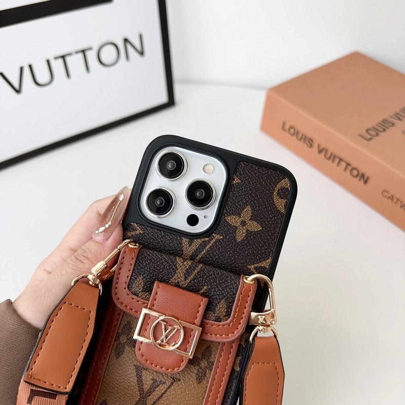 Lou Card Holder Crossbody iPhone Case - Bestocase