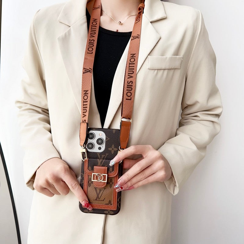 Lou Card Holder Crossbody iPhone Case - Bestocase