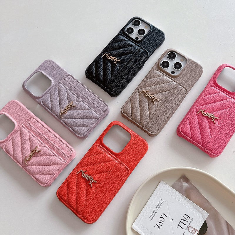 Saint Card Bag Color Leather iPhone Case - Bestocase