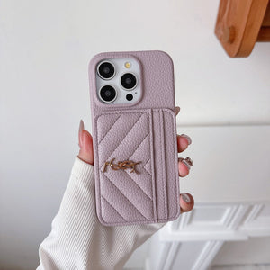 Saint Card Bag Color Leather iPhone Case - Bestocase