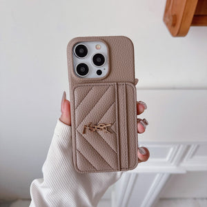 Saint Card Bag Color Leather iPhone Case - Bestocase