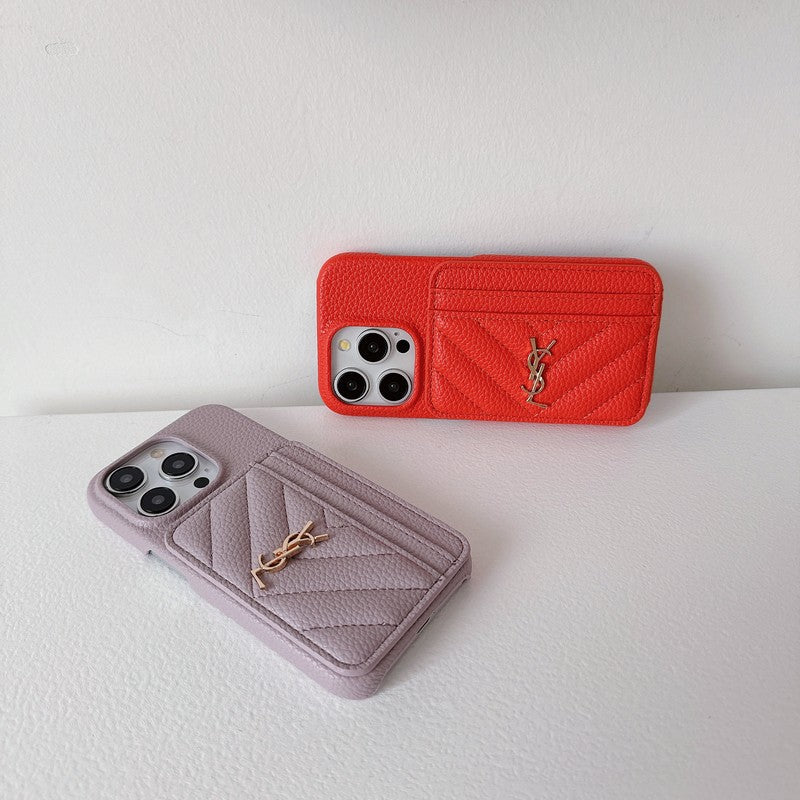 Saint Card Bag Color Leather iPhone Case - Bestocase