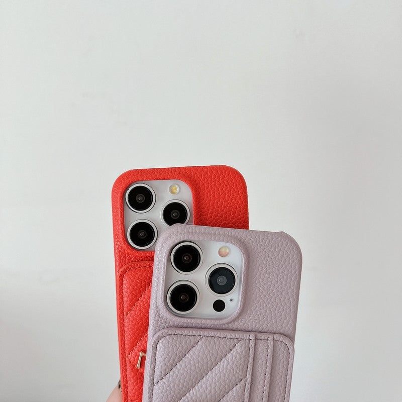 Saint Card Bag Color Leather iPhone Case - Bestocase