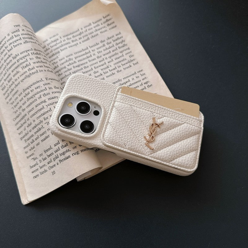 Saint Card Bag Color Leather iPhone Case - Bestocase