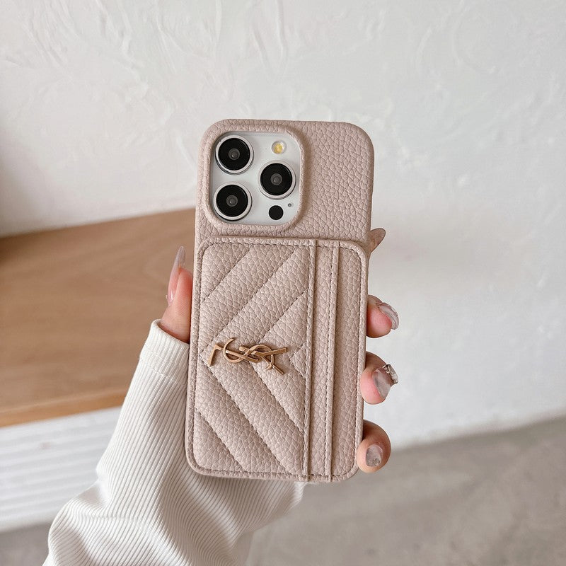 Saint Card Bag Color Leather iPhone Case - Bestocase