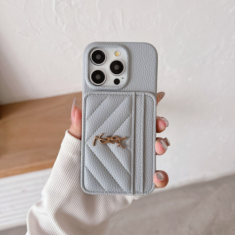 Saint Card Bag Color Leather iPhone Case - Bestocase