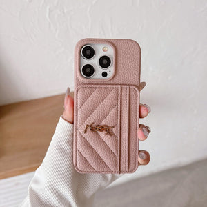 Saint Card Bag Color Leather iPhone Case - Bestocase