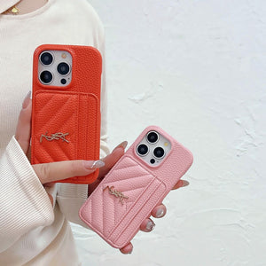Saint Card Bag Color Leather iPhone Case - Bestocase