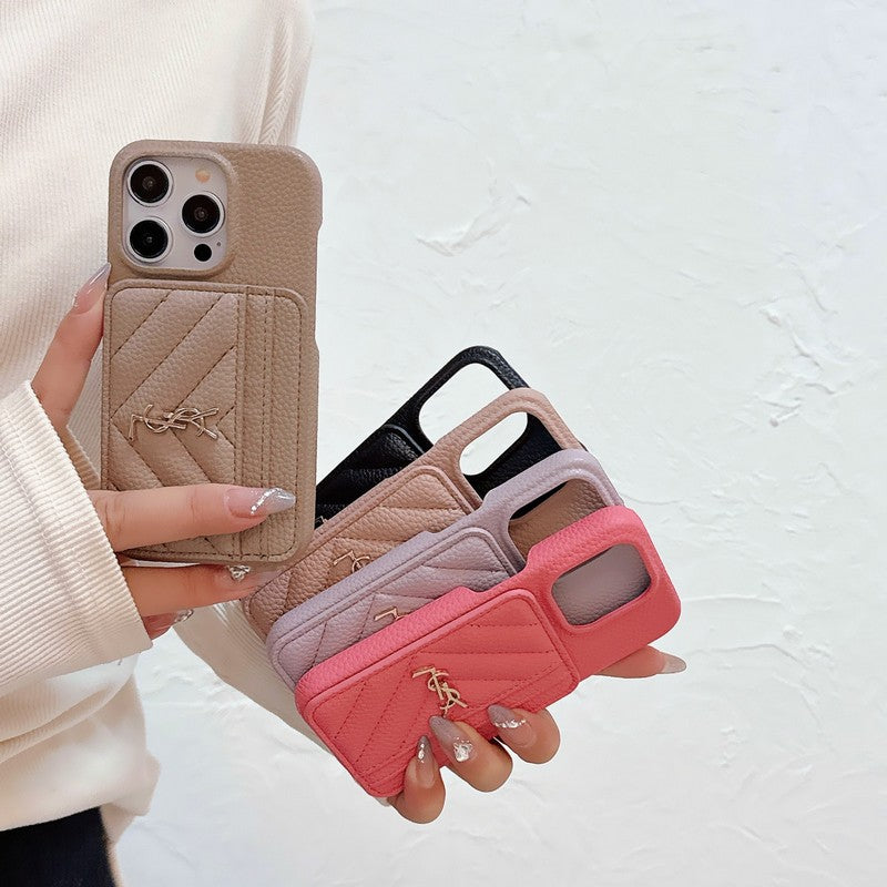 Saint Card Bag Color Leather iPhone Case - Bestocase