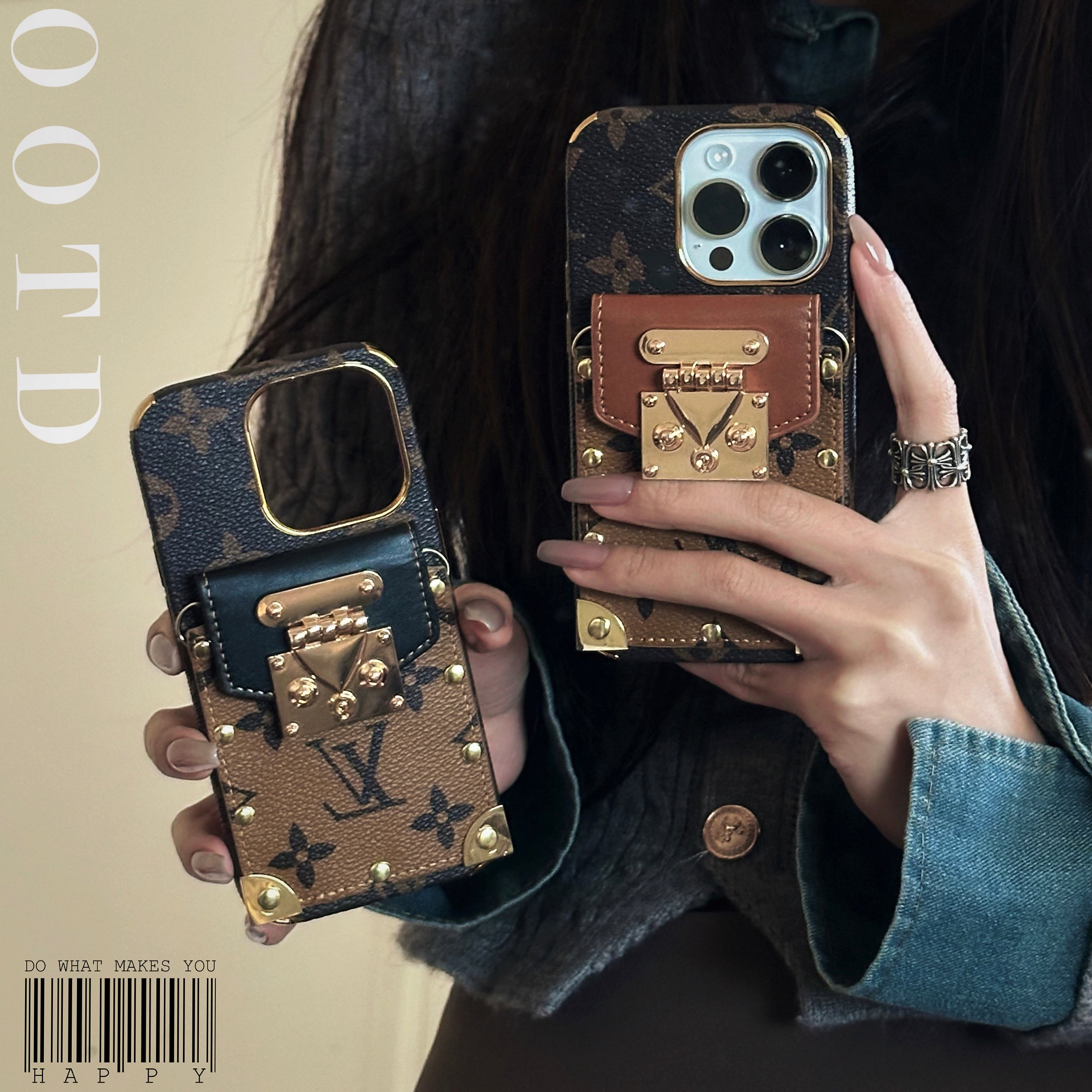 Lou Chain Leather iPhone Case - Bestocase