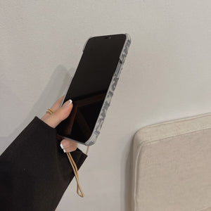 CD Black & Grey Fabric Card Bag Crossbody iPhone Case - Bestocase