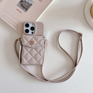CC Card Bag Color Leather Chain iPhone Case mysite