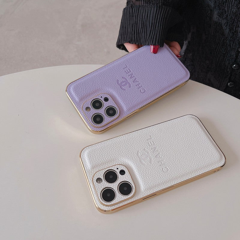 CC Leather Color iPhone Case - Bestocase