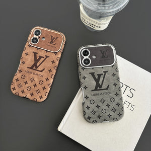Lou Brown & Black Color Leather iPhone Case - Bestocase