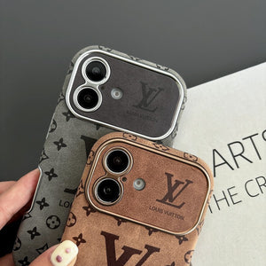 Lou Brown & Black Color Leather iPhone Case - Bestocase