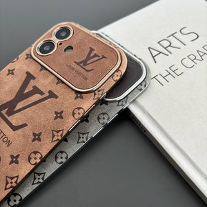 Lou Brown & Black Color Leather iPhone Case - Bestocase