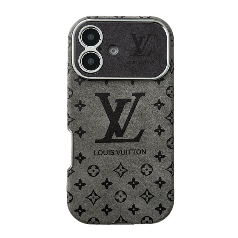 Lou Brown & Black Color Leather iPhone Case - Bestocase