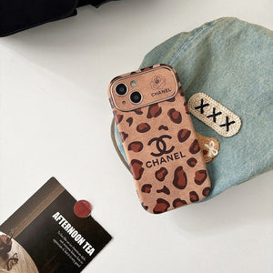 CC Brown Color Leather iPhone Case mysite
