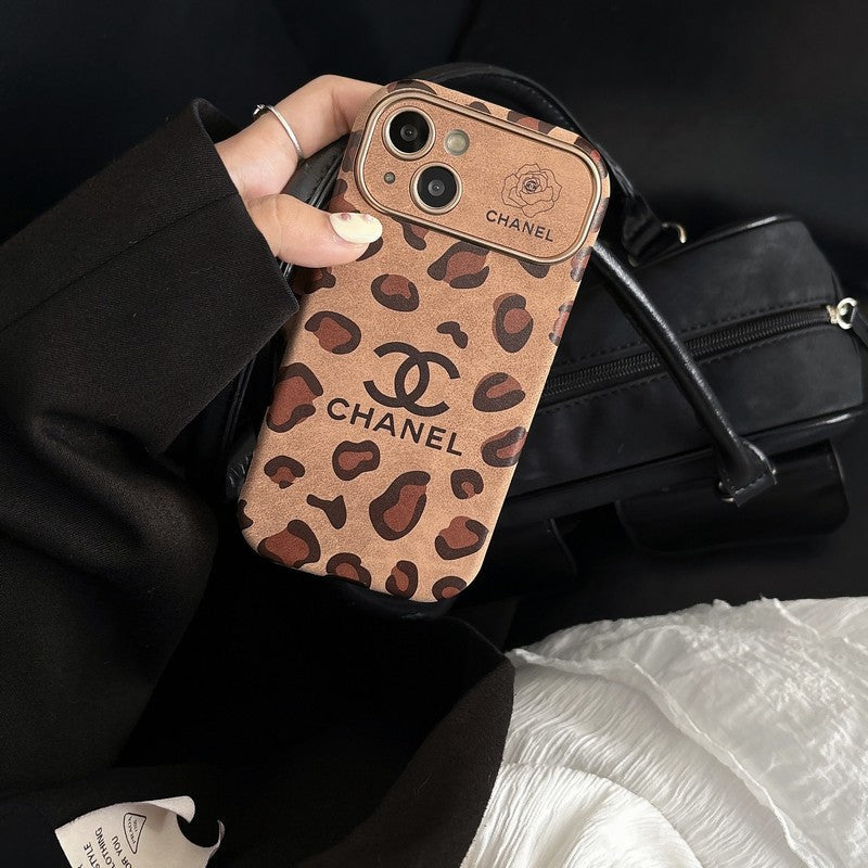 CC Brown Color Leather iPhone Case mysite
