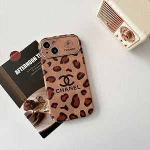 CC Brown Color Leather iPhone Case mysite