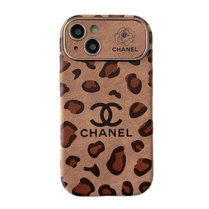 CC Brown Color Leather iPhone Case mysite