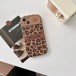 CD Brown Color Leather iPhone Case - Bestocase