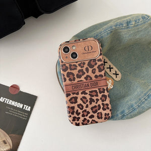 CD Brown Color Leather iPhone Case - Bestocase