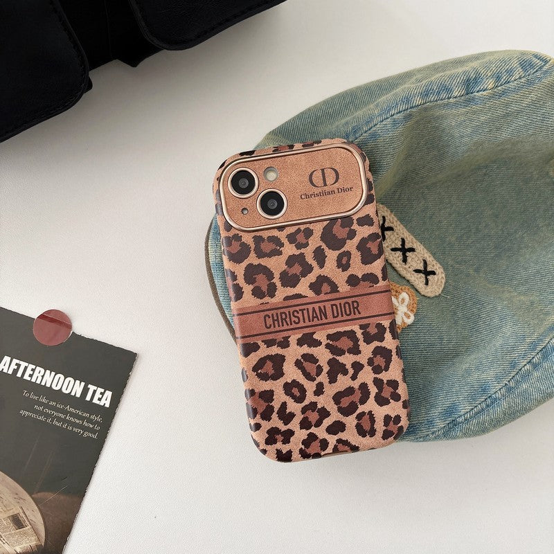 CD Brown Color Leather iPhone Case - Bestocase