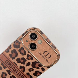 CD Brown Color Leather iPhone Case - Bestocase