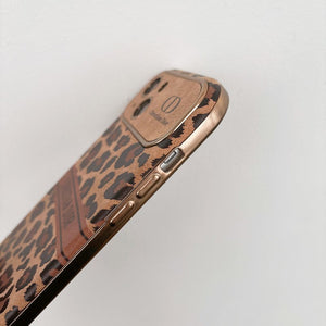 CD Brown Color Leather iPhone Case - Bestocase