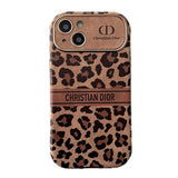 CD Brown Color Leather iPhone Case - Bestocase