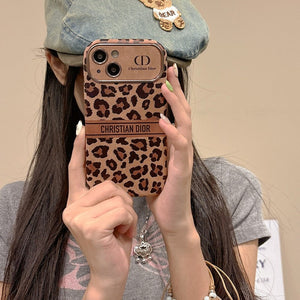CD Brown Color Leather iPhone Case - Bestocase