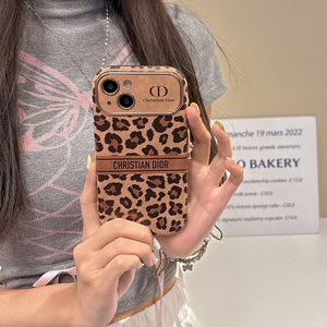 CD Brown Color Leather iPhone Case - Bestocase