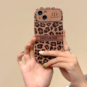 CD Brown Color Leather iPhone Case - Bestocase