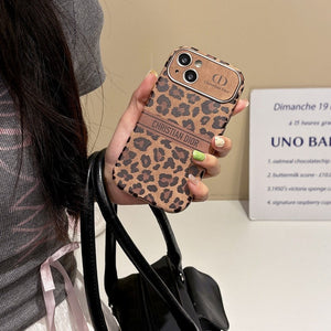 CD Brown Color Leather iPhone Case - Bestocase