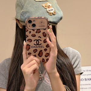 CC Brown Color Leather iPhone Case mysite