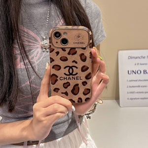 CC Brown Color Leather iPhone Case mysite