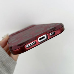 CC Purple Color Leather iPhone Case - Bestocase