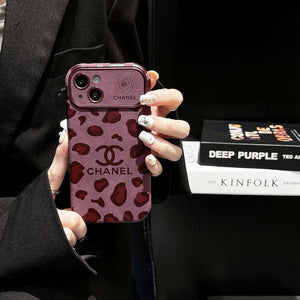 CC Purple Color Leather iPhone Case - Bestocase