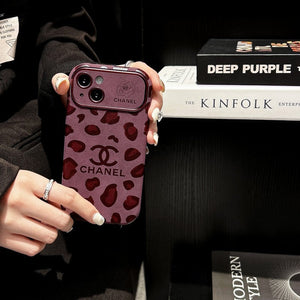 CC Purple Color Leather iPhone Case - Bestocase