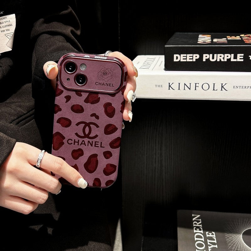 CC Purple Color Leather iPhone Case - Bestocase