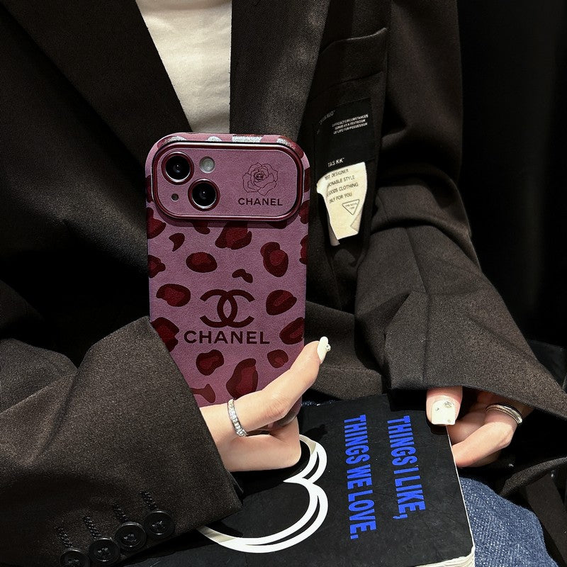 CC Purple Color Leather iPhone Case - Bestocase
