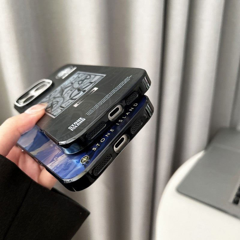 Stone Black & Blue iPhone Case - Bestocase