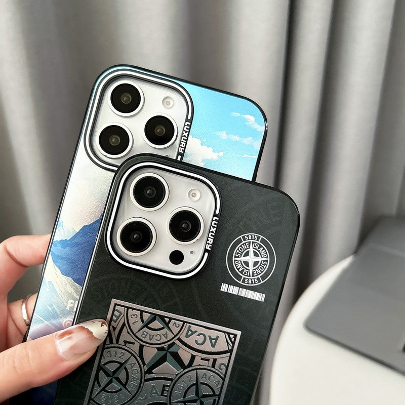 Stone Black & Blue iPhone Case - Bestocase