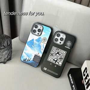 Stone Black & Blue iPhone Case - Bestocase