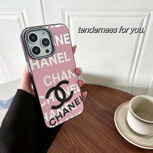 CC Pink & Black iPhone Case - Bestocase