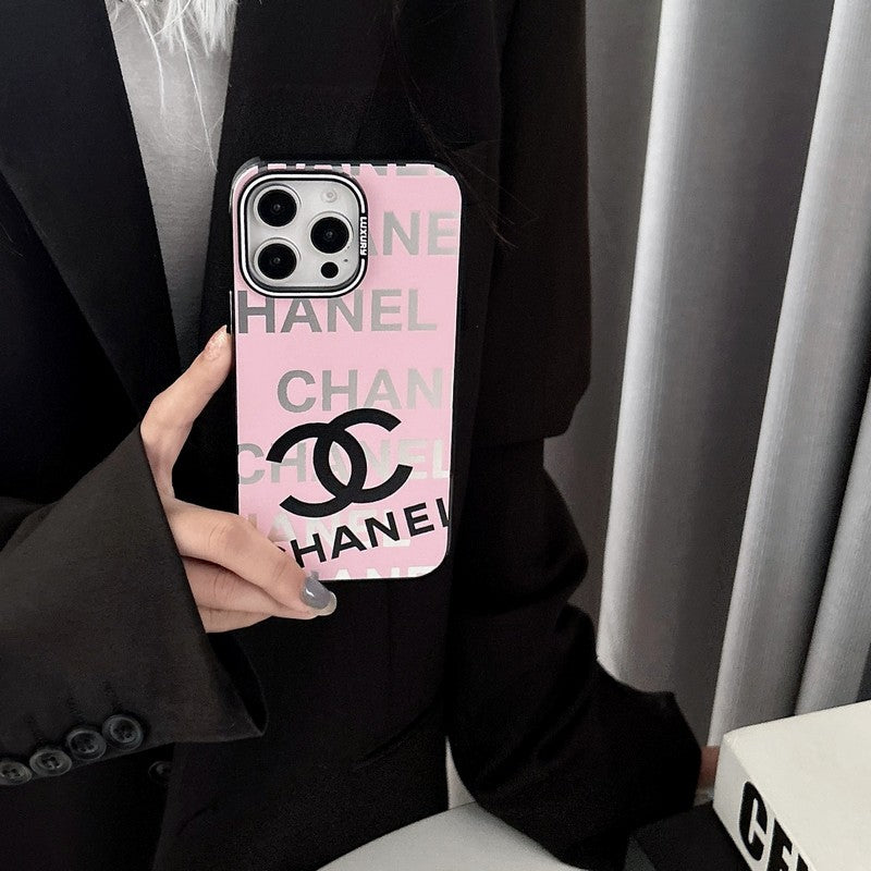 CC Pink & Black iPhone Case - Bestocase